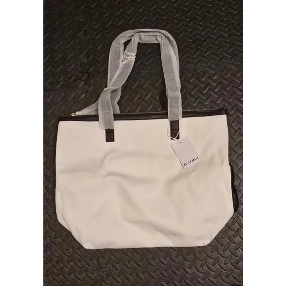 Women's Walter Baker White & Black Tote Bag O/S - Picture 2 of 5